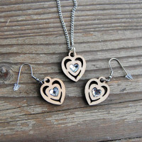 Crystal heart pendant necklace