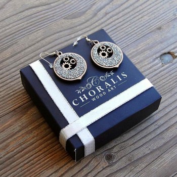 Crystal Gear Earrings