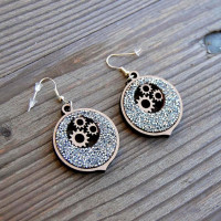 Crystal Gear Earrings