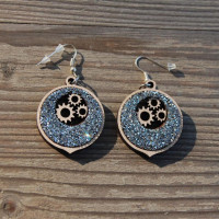 Crystal Gear Earrings