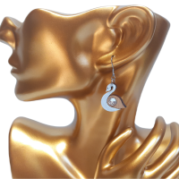 Crystal Swan Earrings