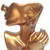 Drevené náušnice Fénix