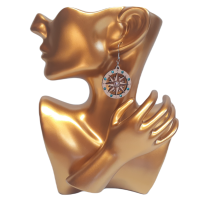 Wooden Compass Earrings 