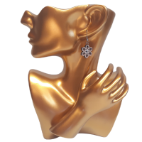 Small Wooden Earrings - Flower