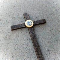 Modern Wall cross with crystal