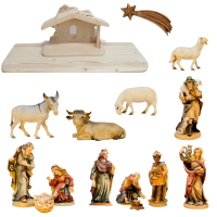 Tradičný betlehem s kométou farebná