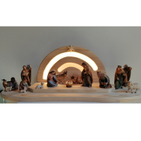 Moderný betlehem so svetlom