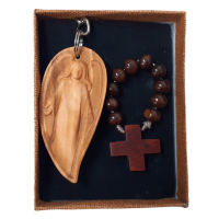 Gift set of keyring angel and finger rosary
