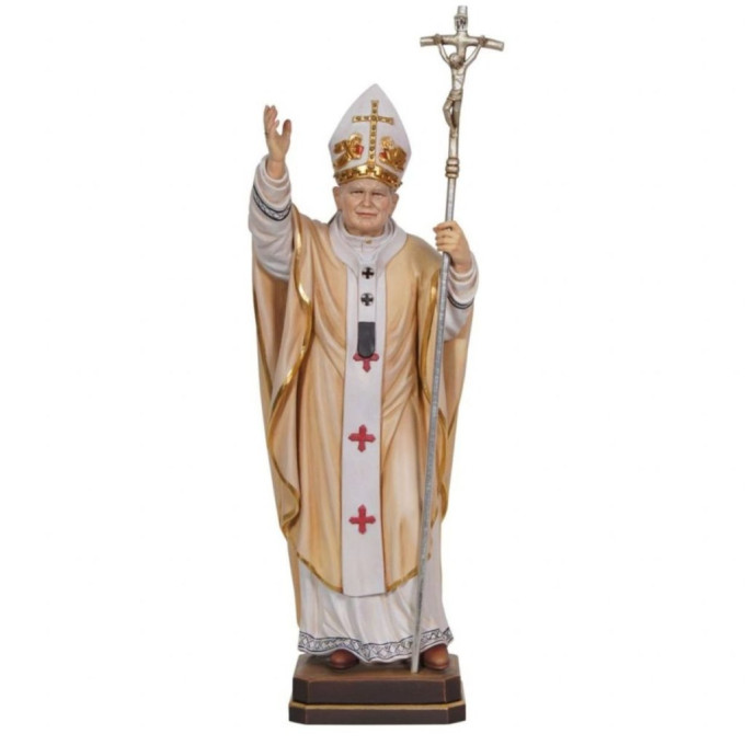 Drevená socha Svätého pápeža Jána Pavla II.