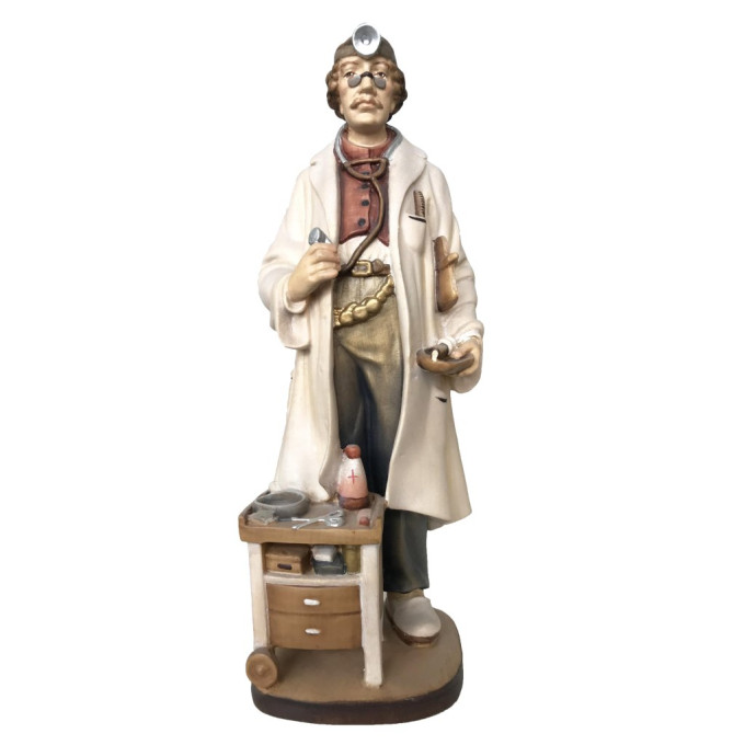 Lekár drevená soška