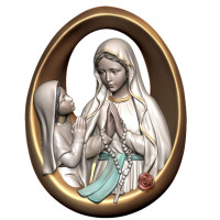 Reliéf Panna Mária Lurdská s Bernadettou