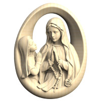 Reliéf Panna Mária Lurdská s Bernadettou