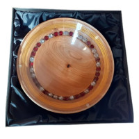 Drevená misa s krištáľom Labrador - Grenade