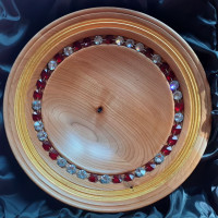 Drevená misa s krištáľom Labrador - Grenade