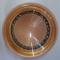 Drevená misa s krištáľom Marea