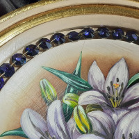 Drevená misa s ľaliou a krištáľom Heliotrope