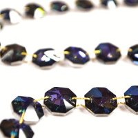 Drevená misa s ľaliou a krištáľom Heliotrope