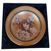 Drevená misa s kvetmi a krištáľom Sahara