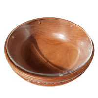 Drevená misa s krištáľom Labrador