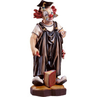 Klaun študent drevená socha