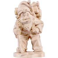 Trpaslík drevonosič drevená socha z lipového dreva