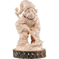 Trpaslík farmár na drevenom podstavci