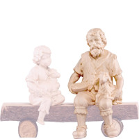 Sitting shepherd with a sheep - dolomite