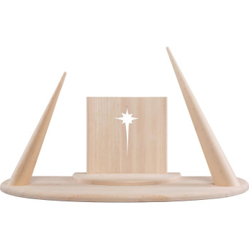 Moderný drevený betlehem