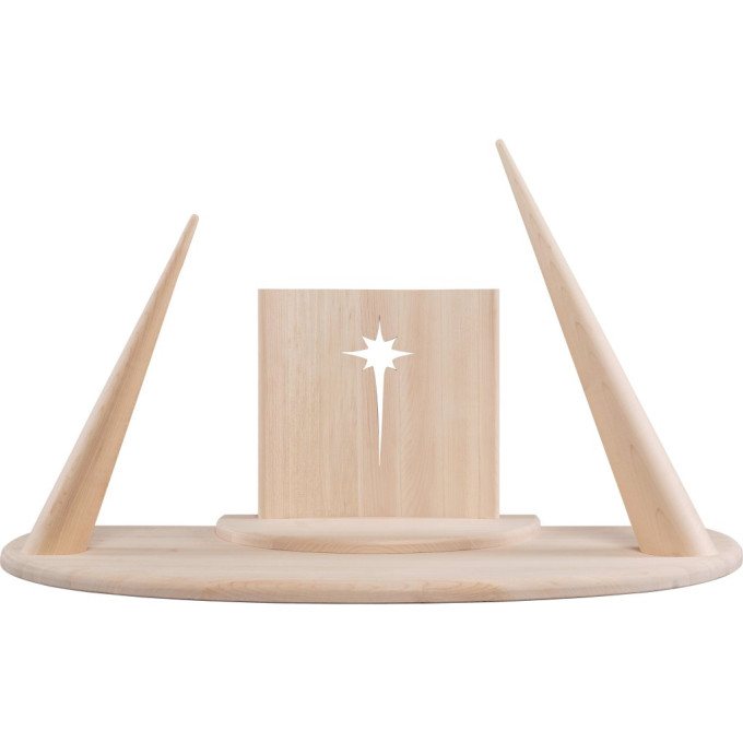 Moderný drevený betlehem