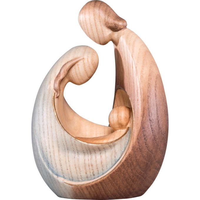 Svätá rodina Art-Deco z lipového dreva