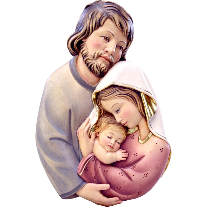 Svätá rodina drevený reliéf