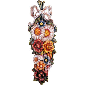 Drevený reliéf kvety Rosengarten z lipového dreva