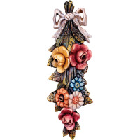 Drevený reliéf  kvety Rosengarten