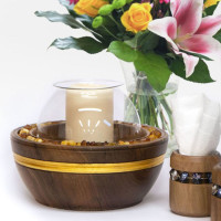 Drevený stojan na sviečku