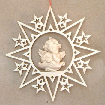 Krištáľová hviezda s anjelom Raffaellom ľavým