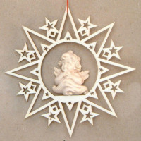 Krištáľová hviezda s anjelom Raffaellom pravým