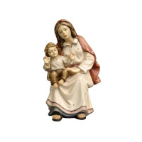 Sediacia pastierka s dievčatkom pre betlehem - Vidiecky