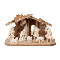 Betlehem HE s 7 figúrkami a tirolským domcom
