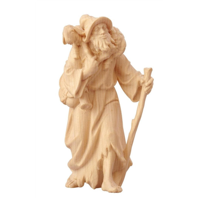 Shepherd with a lamb on his shoulder for Nativity scene - Alpine