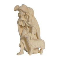 Shepherd with 2 sheep for Nativity scene - Alpine