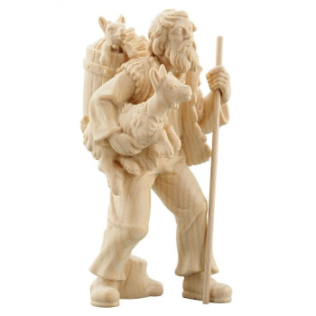 Shepherd with goats for Nativity scene - Alpine