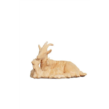 Goat lying with 2 kids for Nativity scene - Alpine