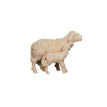 Sheep with lamb standing for Nativity scene - Alpine